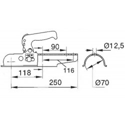 AL-BE EM 80 R-G, -800 kg, Ø 70 mm