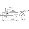 AL-BE EM 80 R-G, -800 kg, Ø 70 mm