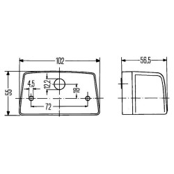 HELLA 2KA 998 523-001 Kennzeichenleuchte, 12/24 V