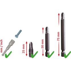 KS TOOLS Schraubendreher-Einsatz 1/4" Bit-Satz, 208-tlg