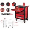 KS TOOLS Werkzeugwagen RACINGline SCHWARZ/ROT Werkstattwagen mit 7 Schubladen