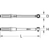 KS TOOLS 1/2 Zoll ERGOTORQUE®precision Drehmomentschlüssel mit Ratschen-Drehmomentschlüssel Drehknopf 60-320 Nm