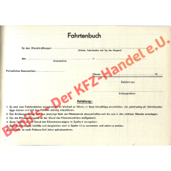 Fahrtenbuch, Fahrtennachweisbuch, Bordbuch